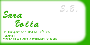 sara bolla business card